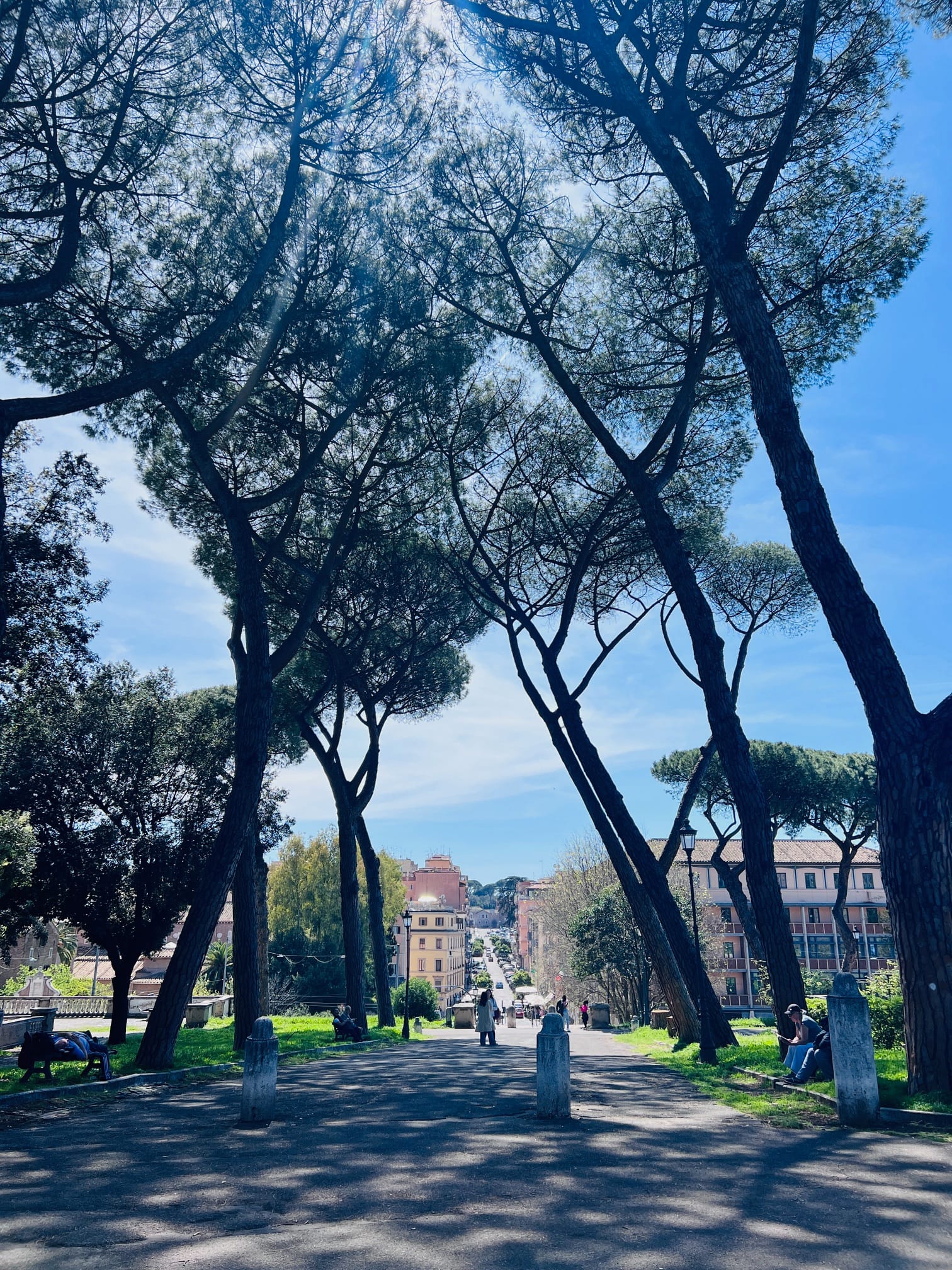 A stunning walk through a park in Rome, Italy