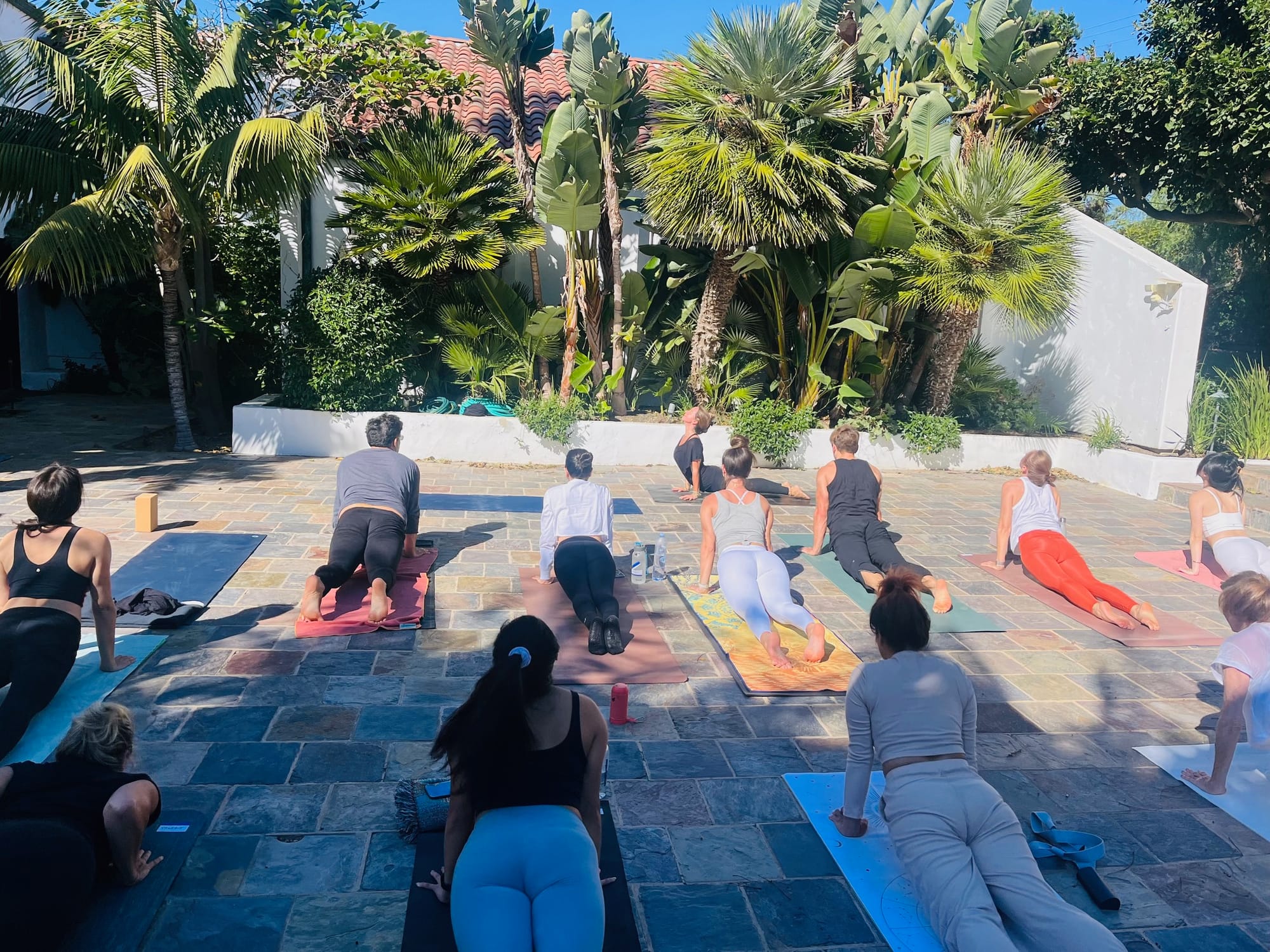 Teaching yoga in Malibu, California